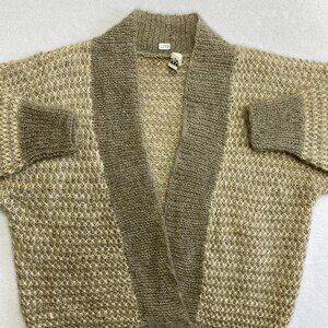 Vintage Linda Allard Ellen Tracy Mohair Blend Sweater Women's M Hand Knit 80s